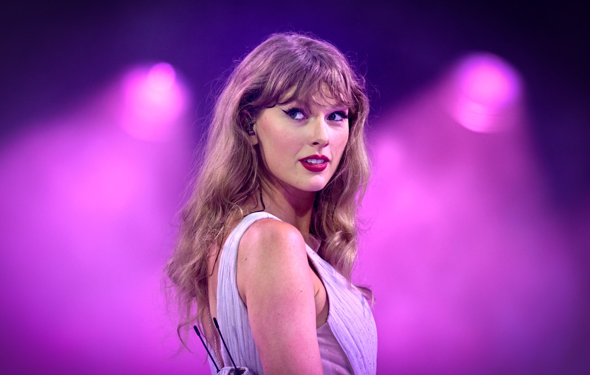 Taylor Swift performs for the 'Eras Tour' at Wembley Stadium