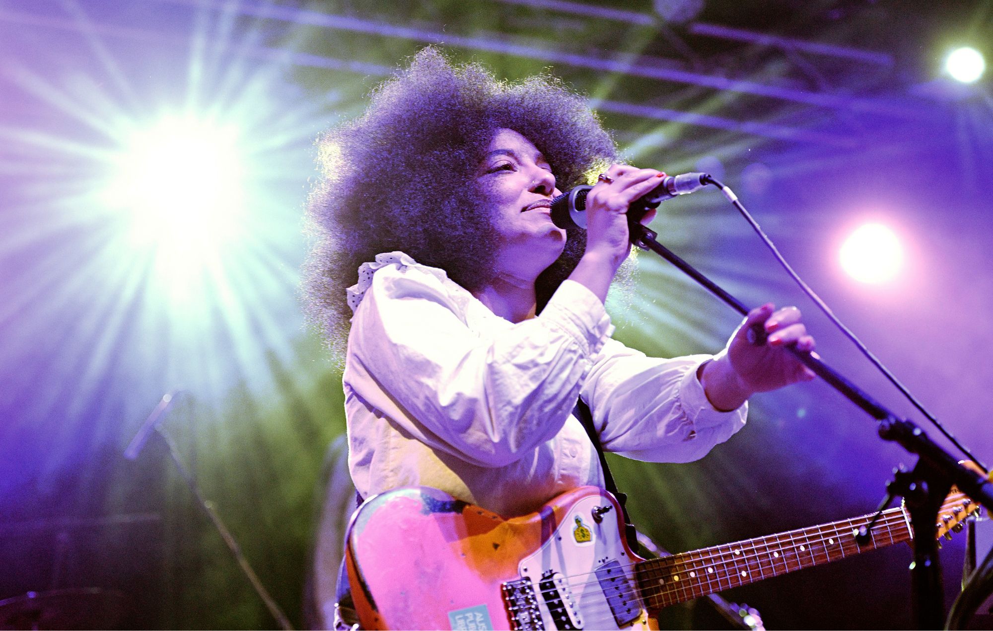 Lily Fontaine of English Teacher performs on stage at Electric Brixton on May 29, 2024 in London, England.